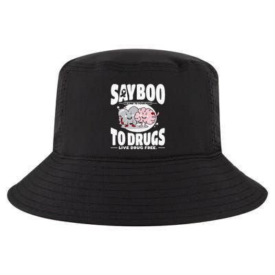 Say Boo To Drugs Funny Halloween Red Ribbon Week Awareness Cool Comfort Performance Bucket Hat