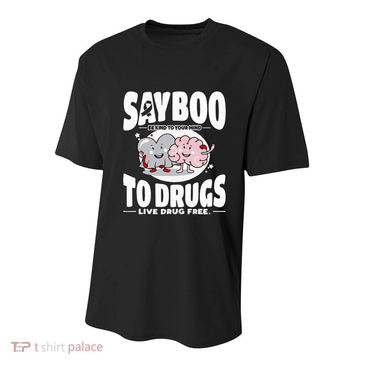 Say Boo To Drugs Funny Halloween Red Ribbon Week Awareness Youth Performance Sprint T-Shirt