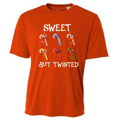 Sweet But Twisted Funny Candy Cane Lover Christmas Gift Cooling Performance Crew T-Shirt