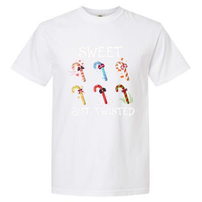 Sweet But Twisted Funny Candy Cane Lover Christmas Gift Garment-Dyed Heavyweight T-Shirt