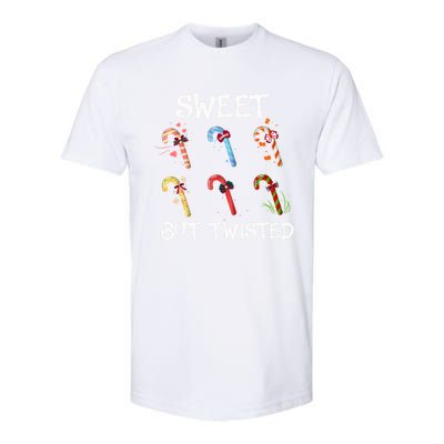 Sweet But Twisted Funny Candy Cane Lover Christmas Gift Softstyle CVC T-Shirt