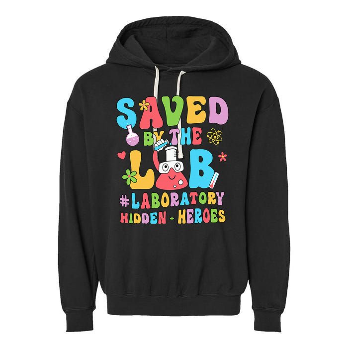 Saved By The Lab Laboratory Phlebotomy Week 2024 Lab Tech Garment-Dyed Fleece Hoodie