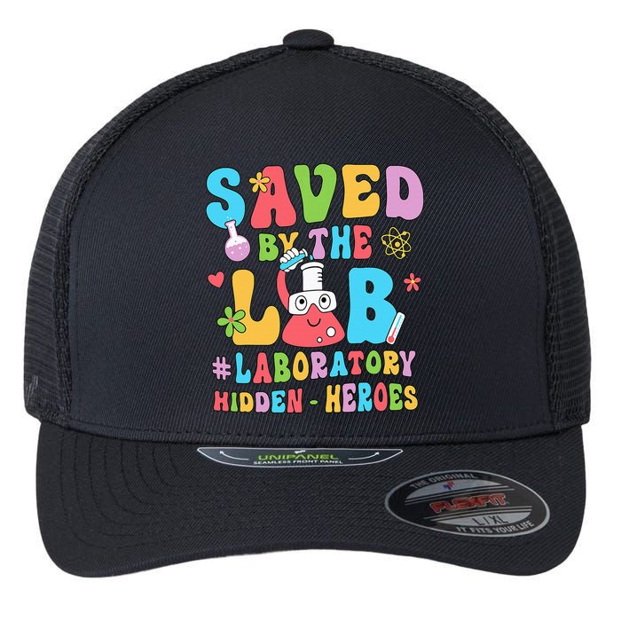 Saved By The Lab Laboratory Phlebotomy Week 2024 Lab Tech Flexfit Unipanel Trucker Cap
