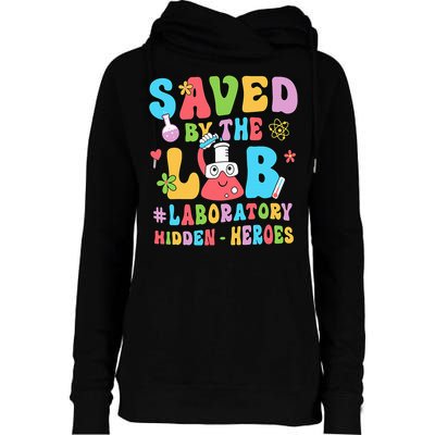 Saved By The Lab Laboratory Phlebotomy Week 2024 Lab Tech Womens Funnel Neck Pullover Hood