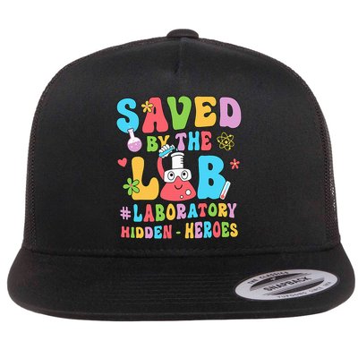 Saved By The Lab Laboratory Phlebotomy Week 2024 Lab Tech Flat Bill Trucker Hat