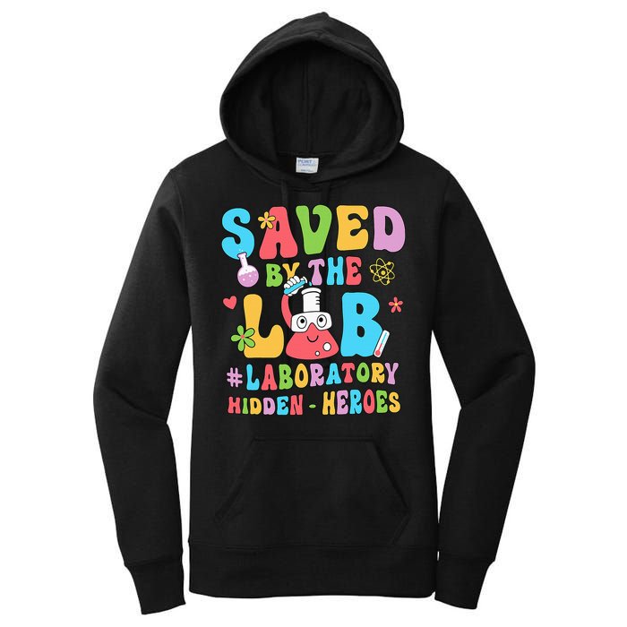 Saved By The Lab Laboratory Phlebotomy Week 2024 Lab Tech Women's Pullover Hoodie