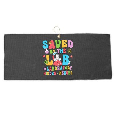 Saved By The Lab Laboratory Phlebotomy Week 2024 Lab Tech Large Microfiber Waffle Golf Towel