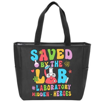 Saved By The Lab Laboratory Phlebotomy Week 2024 Lab Tech Zip Tote Bag