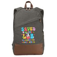Saved By The Lab Laboratory Phlebotomy Week 2024 Lab Tech Cotton Canvas Backpack