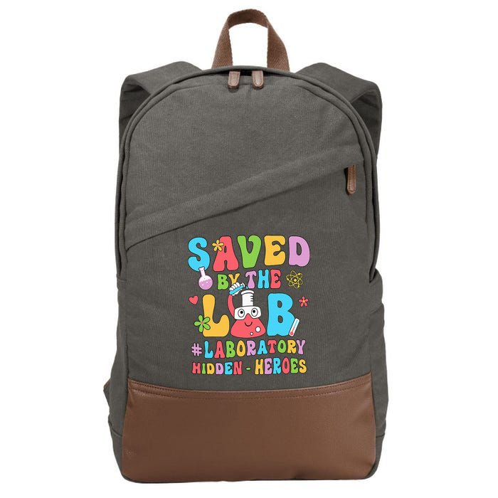 Saved By The Lab Laboratory Phlebotomy Week 2024 Lab Tech Cotton Canvas Backpack
