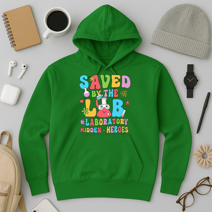 Saved By The Lab Laboratory Phlebotomy Week 2024 Lab Tech Hoodie
