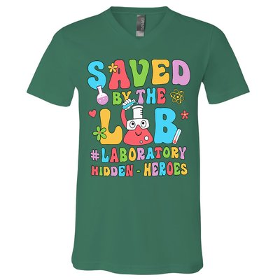 Saved By The Lab Laboratory Phlebotomy Week 2024 Lab Tech V-Neck T-Shirt