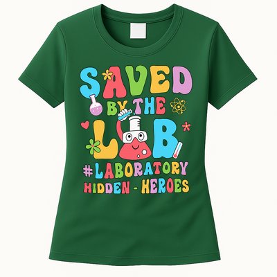 Saved By The Lab Laboratory Phlebotomy Week 2024 Lab Tech Womens T-Shirt