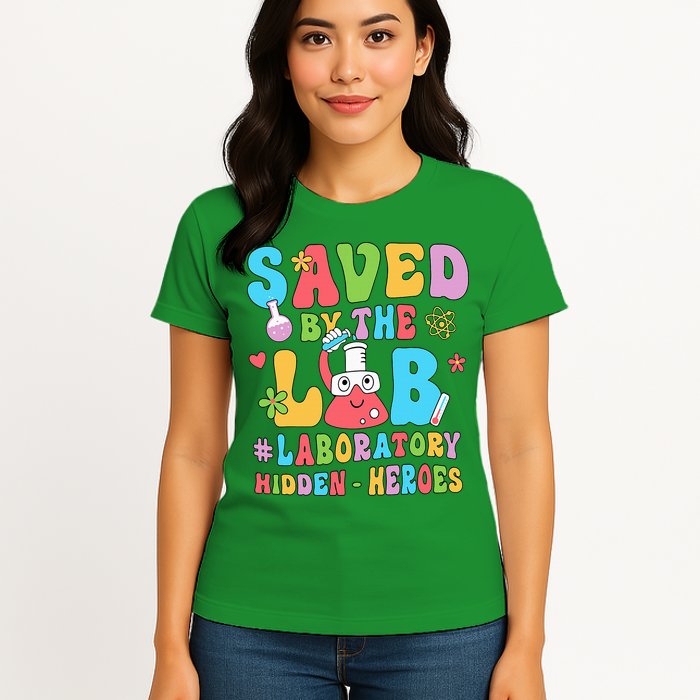 Saved By The Lab Laboratory Phlebotomy Week 2024 Lab Tech Womens T-Shirt