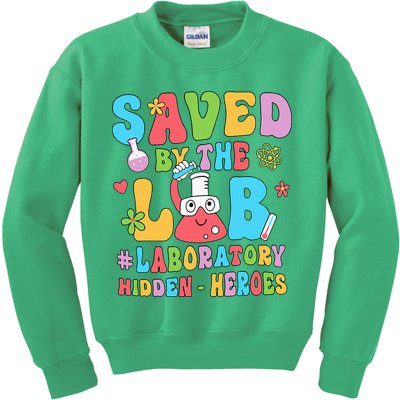 Saved By The Lab Laboratory Phlebotomy Week 2024 Lab Tech Kids Sweatshirt