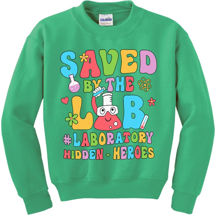 Saved By The Lab Laboratory Phlebotomy Week 2024 Lab Tech Kids Sweatshirt