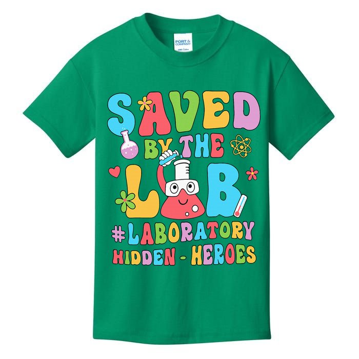 Saved By The Lab Laboratory Phlebotomy Week 2024 Lab Tech Kids T-Shirt
