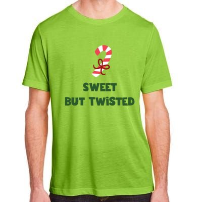 Sweet But Twisted Funny Candy Cane Merry Christmas Holiday Gift Adult ChromaSoft Performance T-Shirt