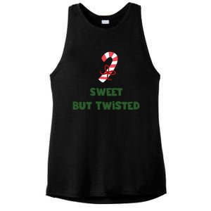 Sweet But Twisted Funny Candy Cane Merry Christmas Holiday Gift Ladies PosiCharge Tri-Blend Wicking Tank