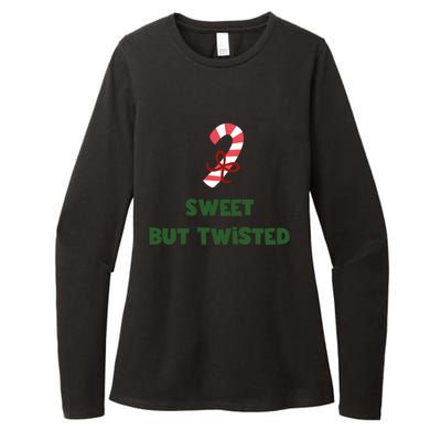 Sweet But Twisted Funny Candy Cane Merry Christmas Holiday Gift Womens CVC Long Sleeve Shirt