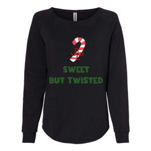 Sweet But Twisted Funny Candy Cane Merry Christmas Holiday Gift Womens California Wash Sweatshirt