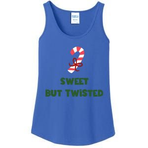 Sweet But Twisted Funny Candy Cane Merry Christmas Holiday Gift Ladies Essential Tank