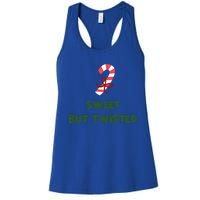 Sweet But Twisted Funny Candy Cane Merry Christmas Holiday Gift Women's Racerback Tank