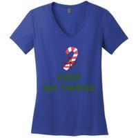 Sweet But Twisted Funny Candy Cane Merry Christmas Holiday Gift Women's V-Neck T-Shirt