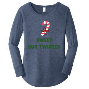 Sweet But Twisted Funny Candy Cane Merry Christmas Holiday Gift Women's Perfect Tri Tunic Long Sleeve Shirt