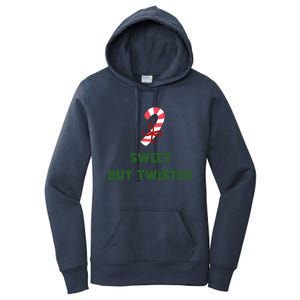 Sweet But Twisted Funny Candy Cane Merry Christmas Holiday Gift Women's Pullover Hoodie