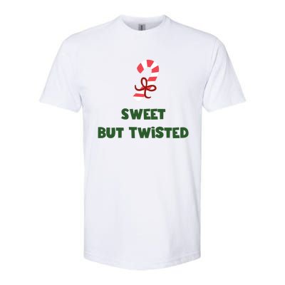 Sweet But Twisted Funny Candy Cane Merry Christmas Holiday Gift Softstyle® CVC T-Shirt