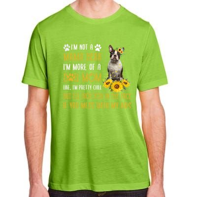 Sunflower Boston Terrier Mom Mothers Day Dog Mom Cool Gift Adult ChromaSoft Performance T-Shirt