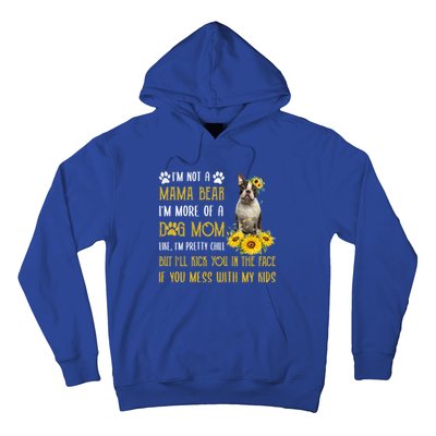 Sunflower Boston Terrier Mom Mothers Day Dog Mom Cool Gift Hoodie