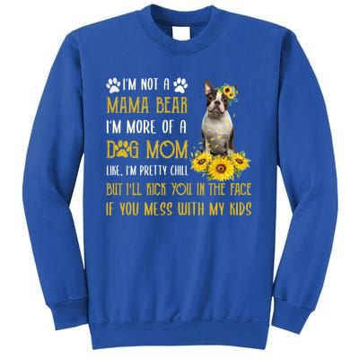 Sunflower Boston Terrier Mom Mothers Day Dog Mom Cool Gift Sweatshirt