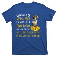 Sunflower Boston Terrier Mom Mothers Day Dog Mom Cool Gift T-Shirt