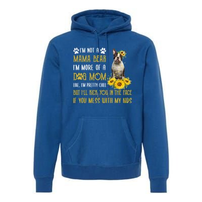 Sunflower Boston Terrier Mom Mothers Day Dog Mom Cool Gift Premium Hoodie