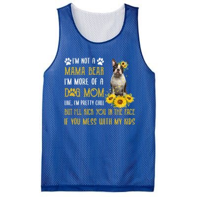 Sunflower Boston Terrier Mom Mothers Day Dog Mom Cool Gift Mesh Reversible Basketball Jersey Tank