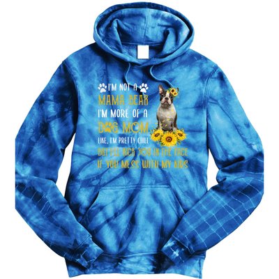 Sunflower Boston Terrier Mom Mothers Day Dog Mom Cool Gift Tie Dye Hoodie