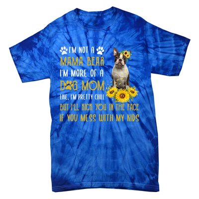 Sunflower Boston Terrier Mom Mothers Day Dog Mom Cool Gift Tie-Dye T-Shirt