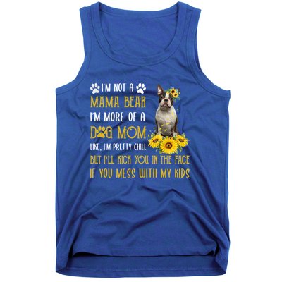 Sunflower Boston Terrier Mom Mothers Day Dog Mom Cool Gift Tank Top