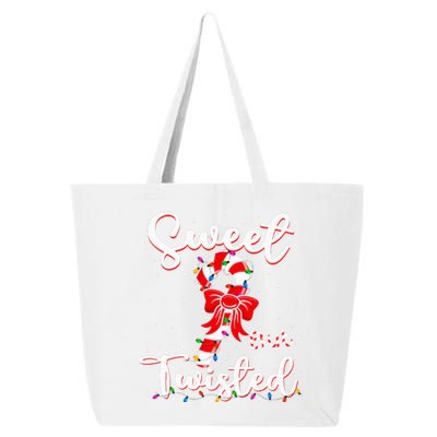 Sweet But Twisted Funny Christmas Candy Cane Xmas Holiday 25L Jumbo Tote