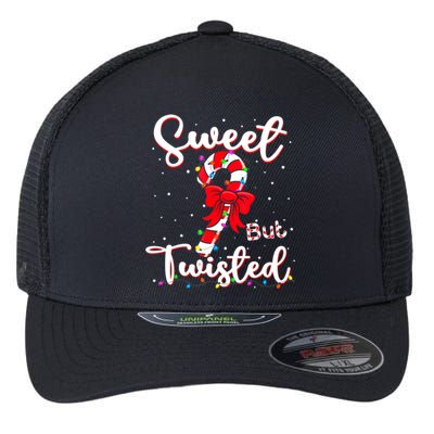 Sweet But Twisted Funny Christmas Candy Cane Xmas Holiday Flexfit Unipanel Trucker Cap