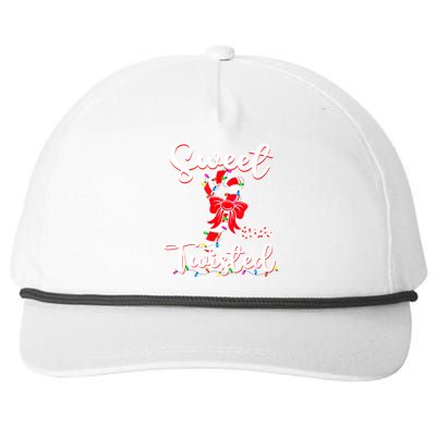 Sweet But Twisted Funny Christmas Candy Cane Xmas Holiday Snapback Five-Panel Rope Hat