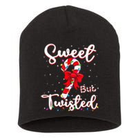 Sweet But Twisted Funny Christmas Candy Cane Xmas Holiday Short Acrylic Beanie