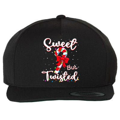 Sweet But Twisted Funny Christmas Candy Cane Xmas Holiday Wool Snapback Cap