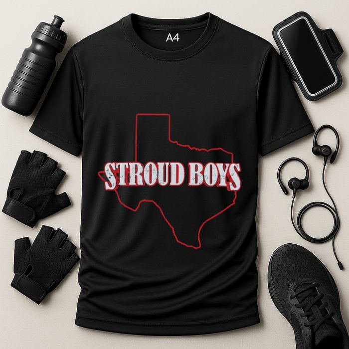 Stroud Boy Texans State Outline Cooling Performance Crew T-Shirt
