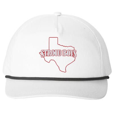 Stroud Boy Texans State Outline Snapback Five-Panel Rope Hat