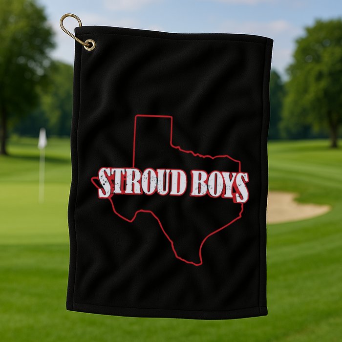 Stroud Boy Texans State Outline Golf Towel