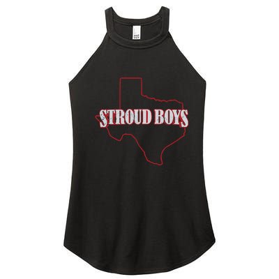 Stroud Boy Texans State Outline Women’s Perfect Tri Rocker Tank