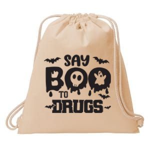 Say Boo To Drugs Red Ribbon Week Drawstring Bag